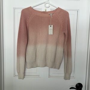 Lucky Brand Pink and Cream Ombre Sweater